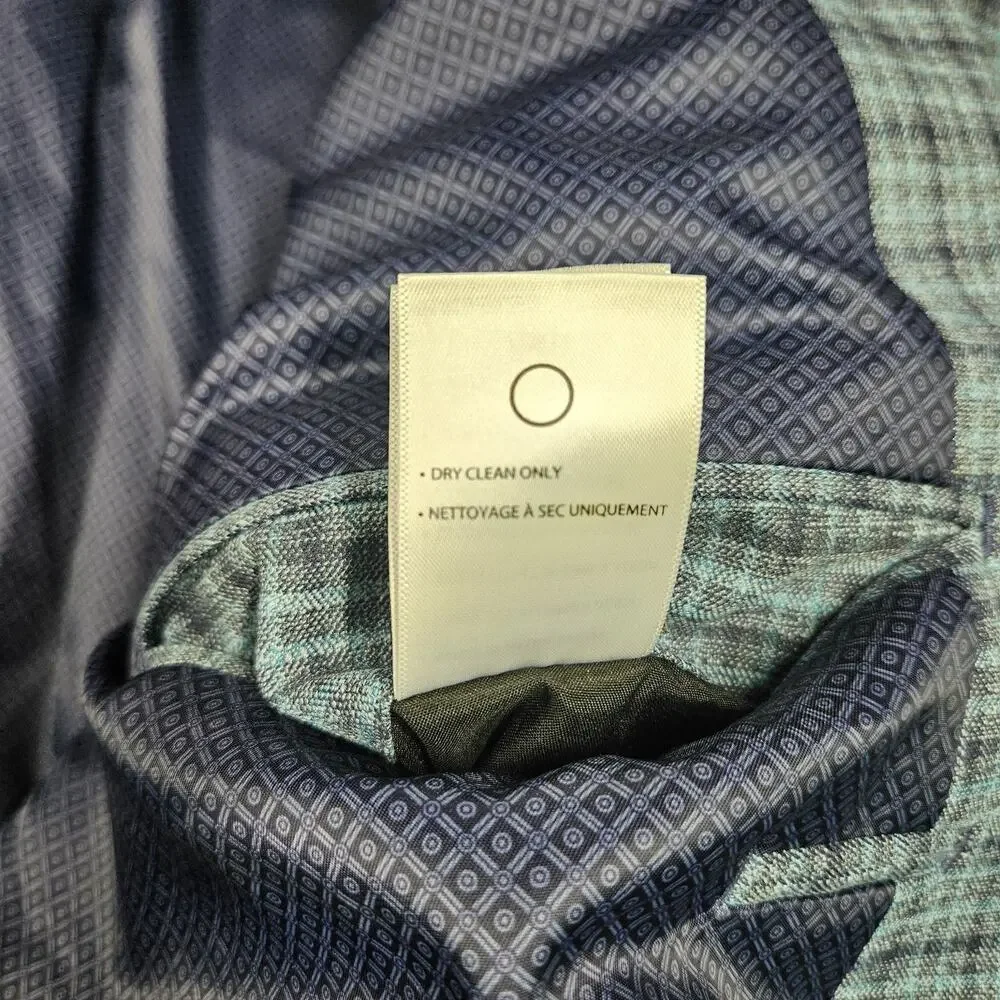 Oak Hill Blazer Mens 3XLT 54-56 Blue Plaid Sport Coat Big and Tall 2 Button Prep